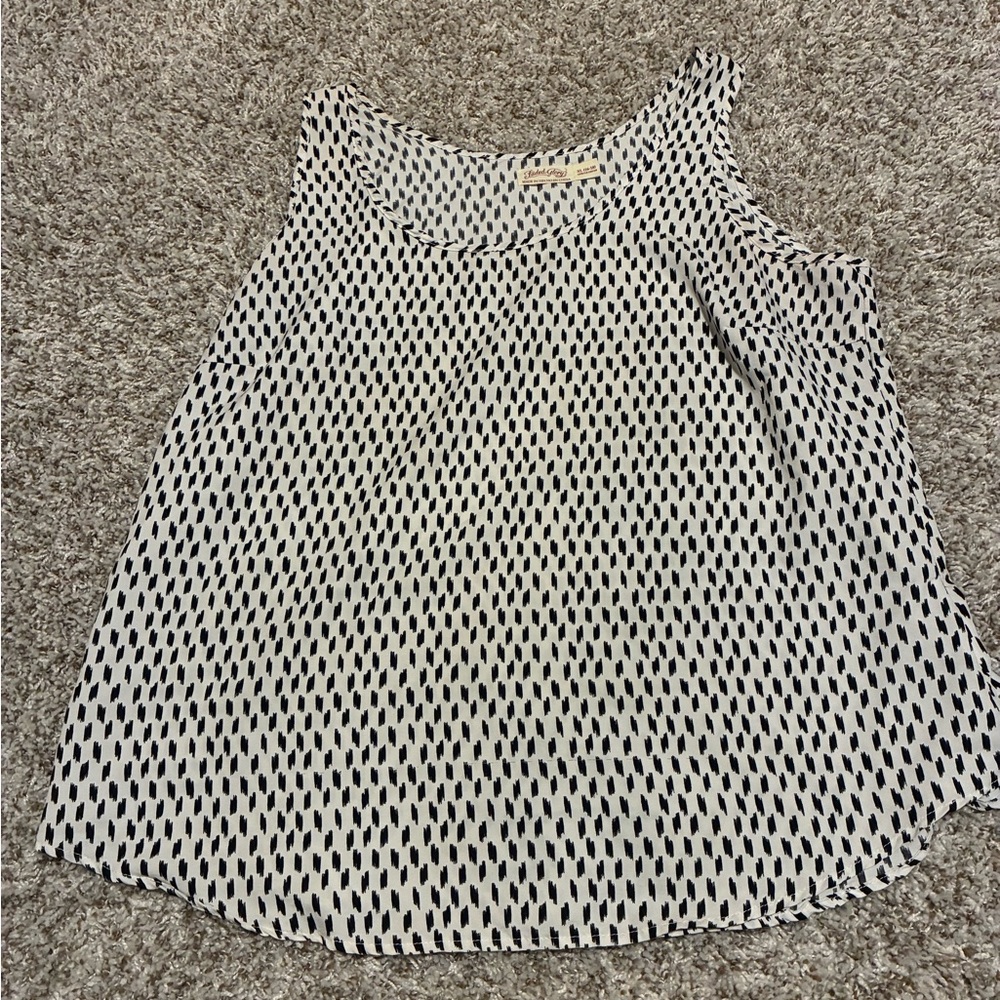 Faded Glory Black and White Tank Top